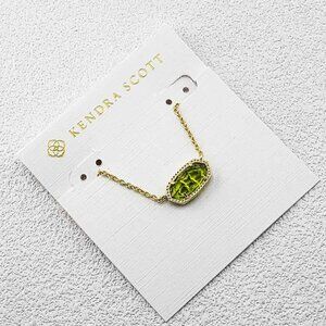 Kendra Scott Transparent Army Green Glass Necklace